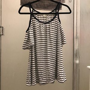 Striped blue and white blouse